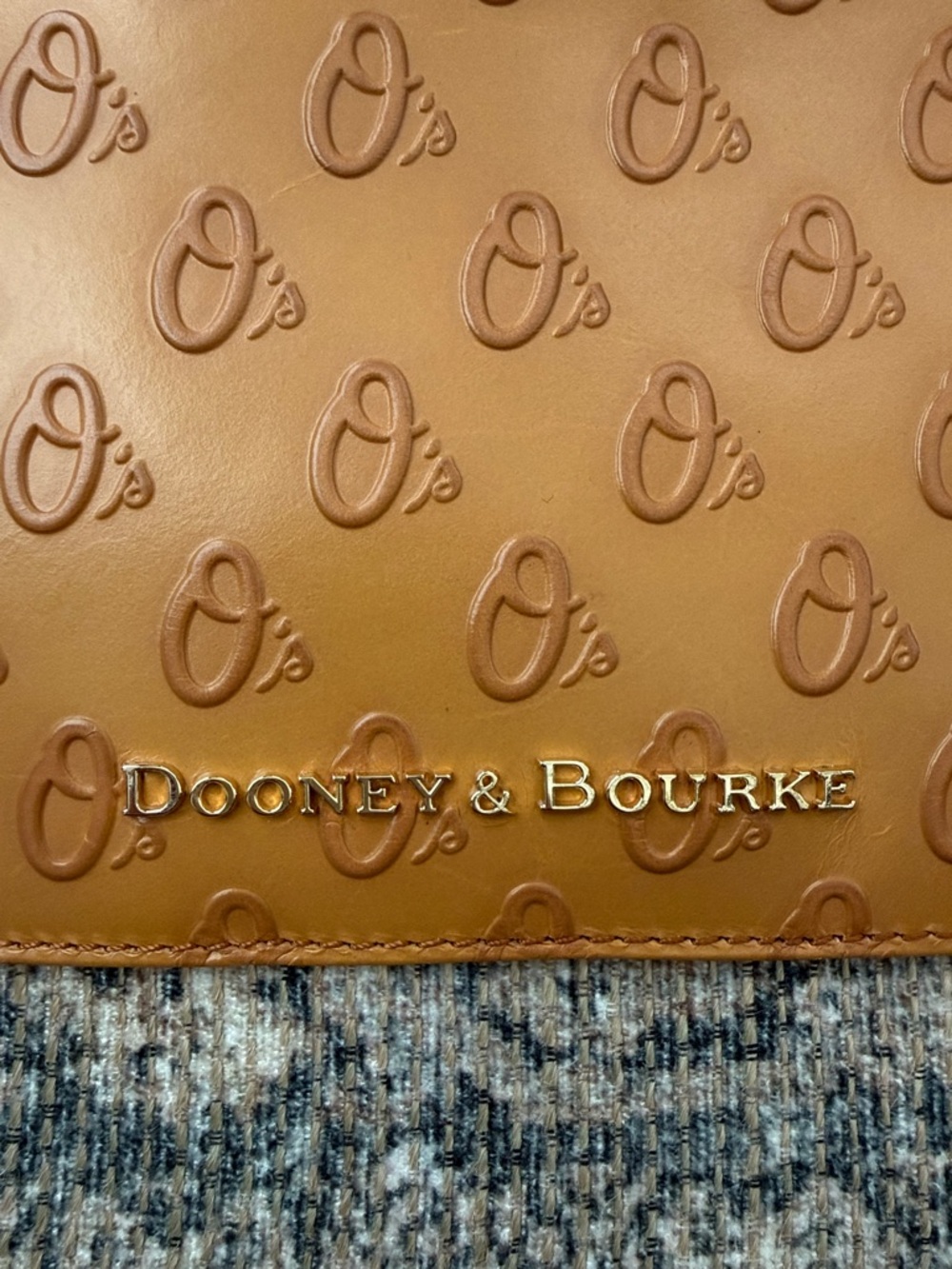Dooney & Bourke Tan and Dark Brown Embossed Crossbody Bag - Picture 2 of 3
